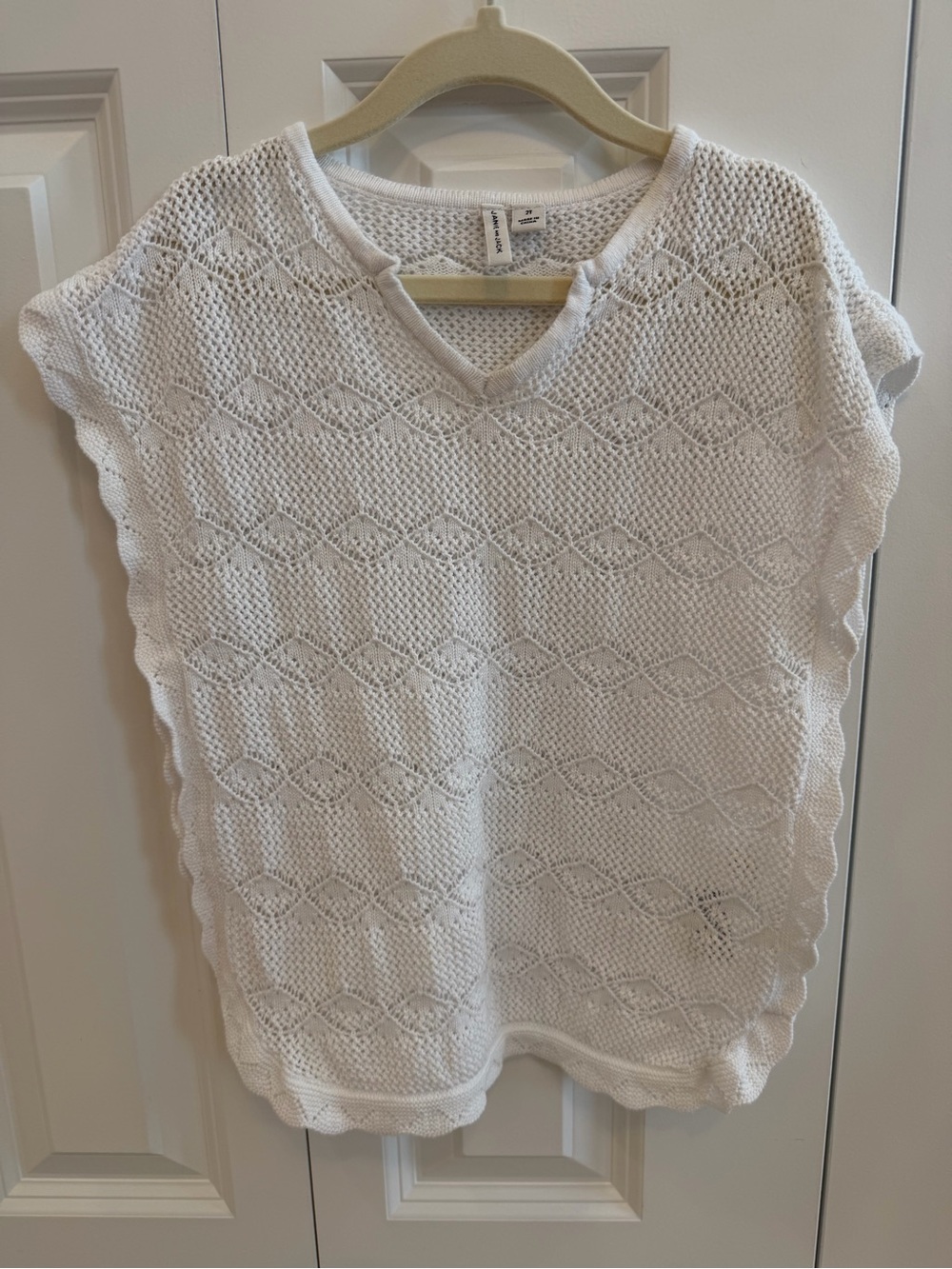 Janie and Jack White Crochet Knit Kids Swim Coverup
